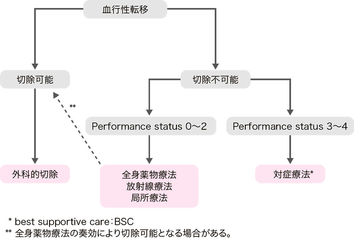 図5　血行性転移の治療方針
